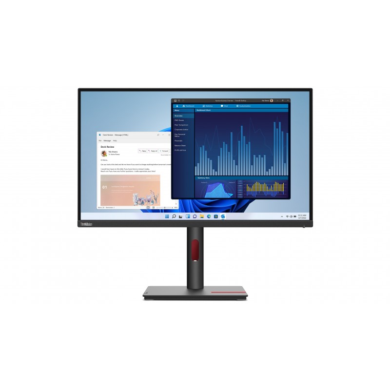 Lenovo ThinkVision T27p-30 LED display 68.6 cm (27") 3840 x 2160 pixels 4K Ultra HD Black