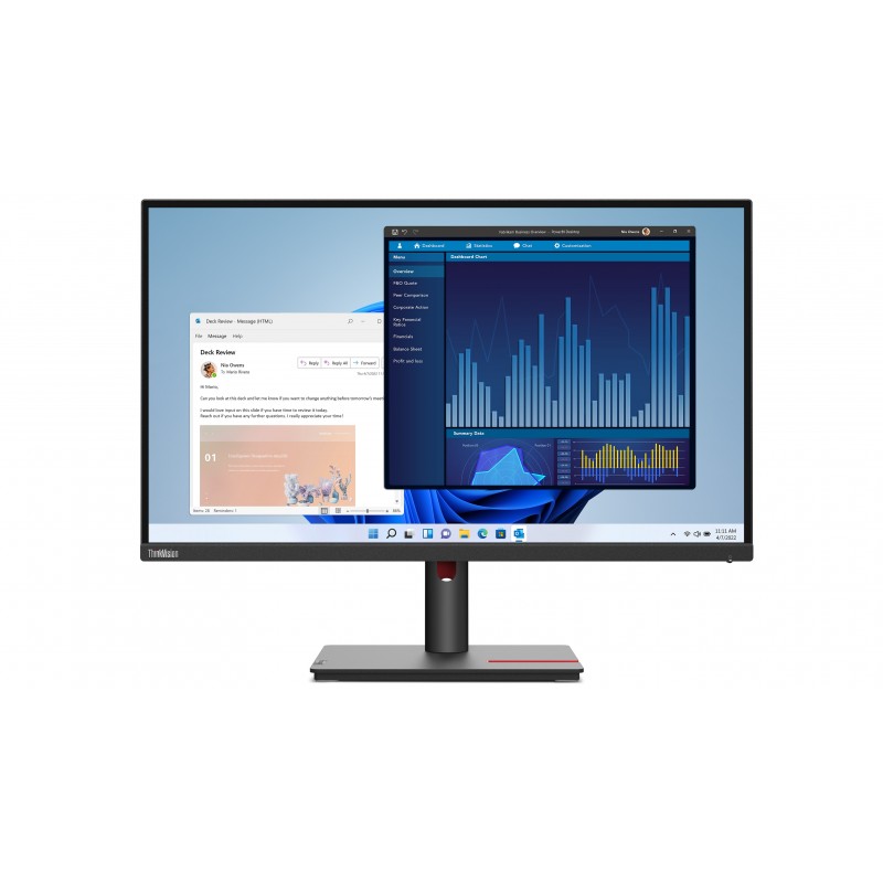 Lenovo ThinkVision T27p-30 LED display 68,6 cm (27") 3840 x 2160 Pixeles 4K Ultra HD Negro