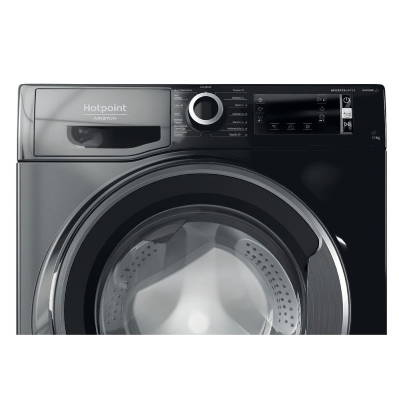 Hotpoint NBT 116 BLACK IT machine à laver Charge avant 11 kg 1400 tr min Noir