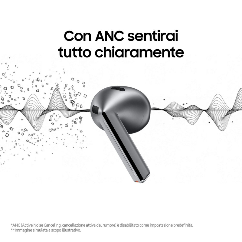 Samsung Galaxy Buds3 Auricolari Ai open-type True Wireless, Audio Hi-Fi, Impermeabilità IP57, White