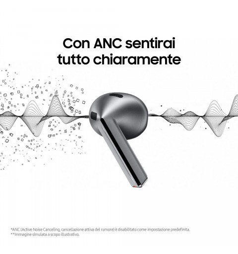 Samsung Galaxy Buds3 Auricolari Ai open-type True Wireless, Audio Hi-Fi, Impermeabilità IP57, White