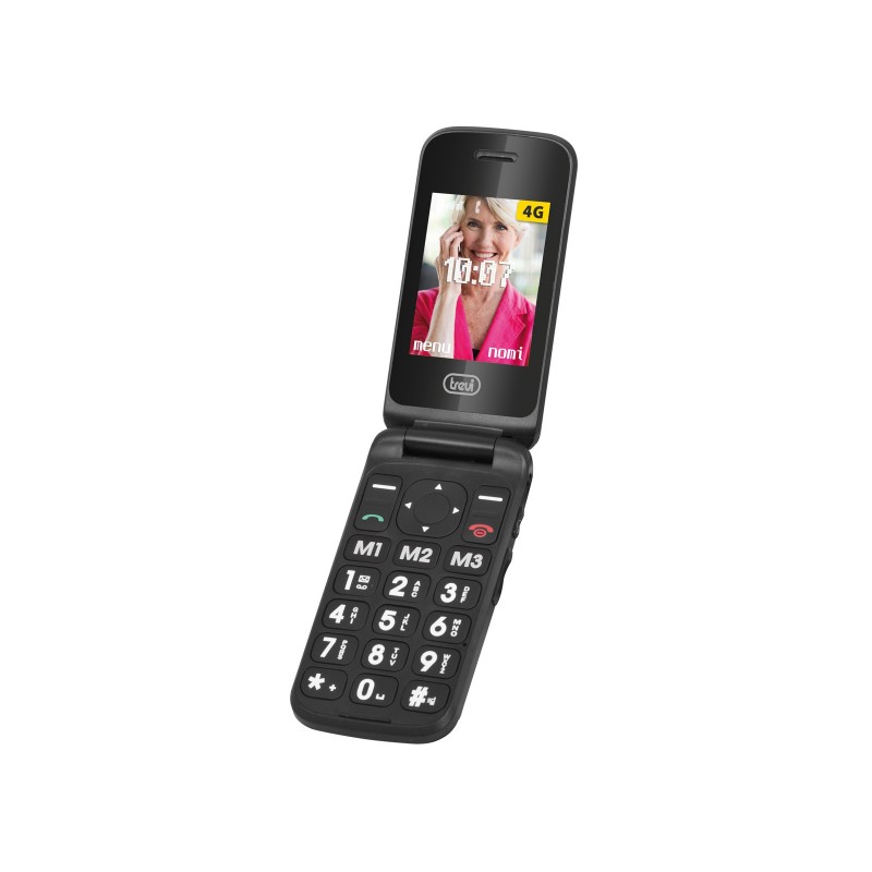 Trevi FLEX PLUS 90 4G 6,1 cm (2.4") 300 g Negro Teléfono para personas mayores