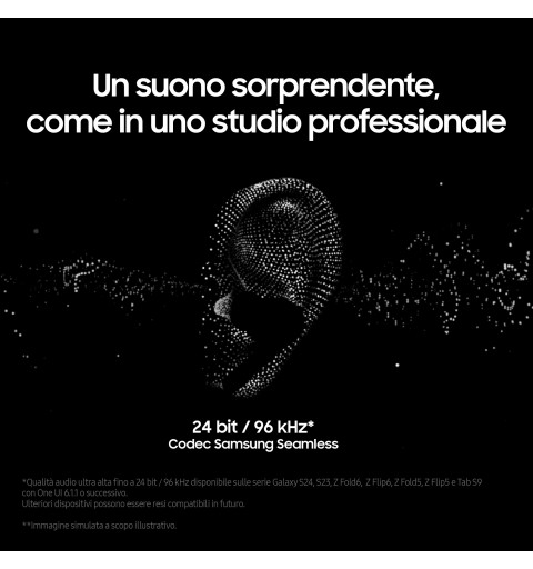 Samsung Galaxy Buds3 Pro Auricolari AI in-ear True Wireless, Speaker a 2 vie, Audio Hi-Fi, Impermeabilità IP57, Silver