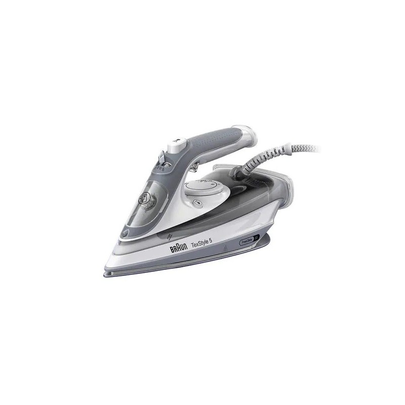 Braun TexStyle 5 SI 5078 GY Dry & Steam iron EloxalPlus soleplate 2800 W Grey, White