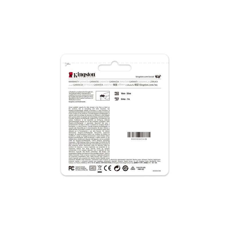 Kingston Technology 256GB micSDXC Canvas Select Plus 100R A1 C10 Einzelpack ohne Adapter