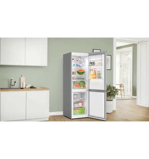 Bosch Serie 4 KGN367LDF fridge-freezer Freestanding 321 L D Stainless steel