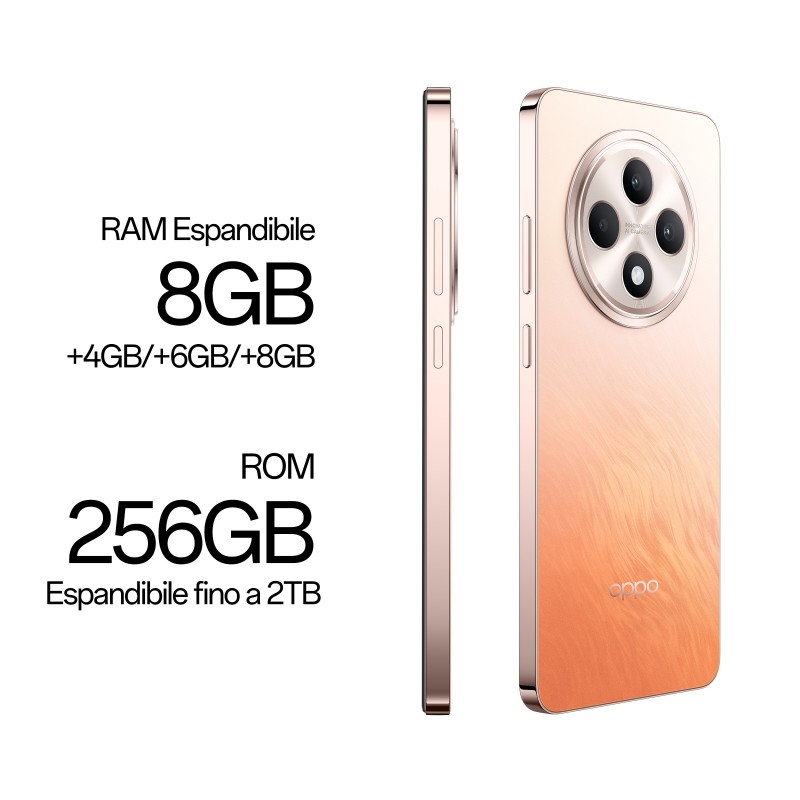 OPPO Reno12 F 4G 16,9 cm (6.67") Double SIM Android 14 USB Type-C 8 Go 256 Go 5000 mAh Orange