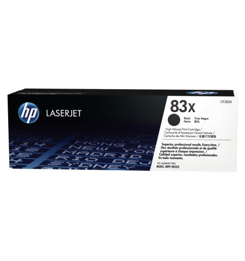 HP 83X Schwarz Original LaserJet Tonerkartusche mit hoher Reichweite