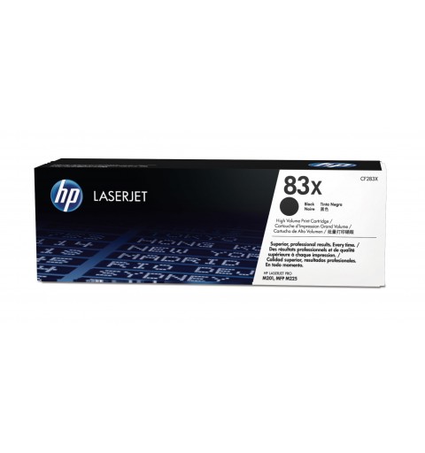 HP 83X Schwarz Original LaserJet Tonerkartusche mit hoher Reichweite