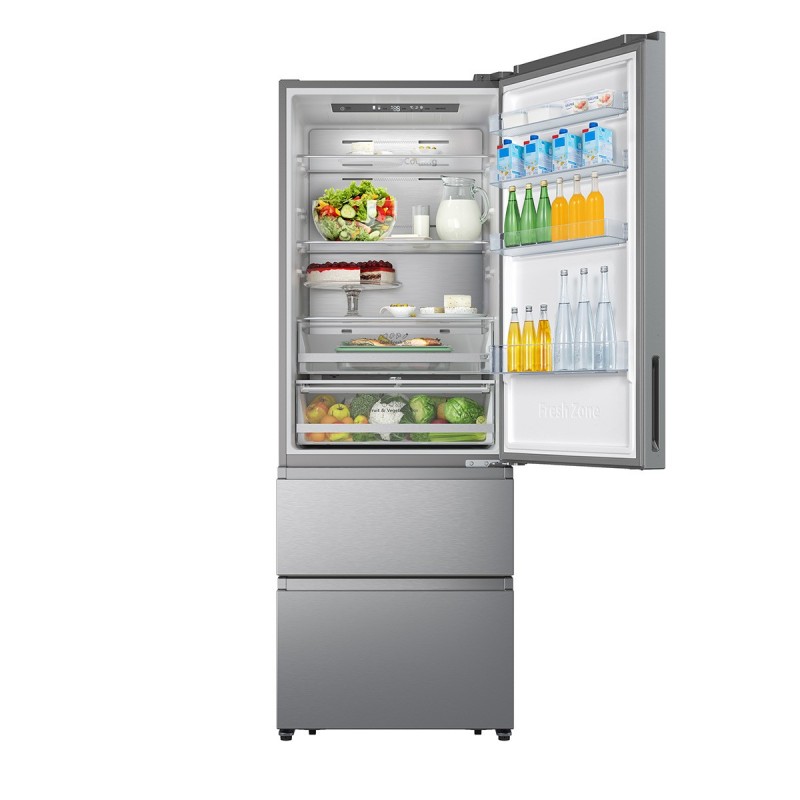 Hisense RT641N4AIE fridge-freezer Freestanding 493 L E Stainless steel