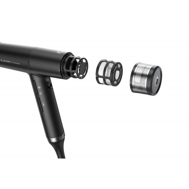 GA.MA iQ1 Perfetto hair dryer 1600 W Black