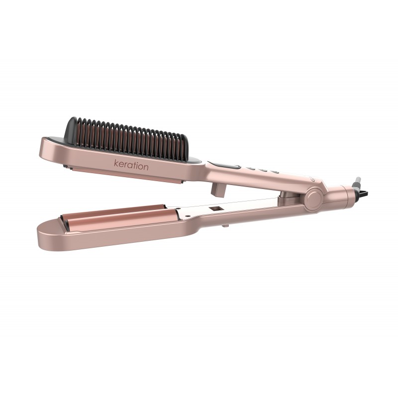 GA.MA Waver & Brush Keration Fer à friser À chaleur Or 70 W