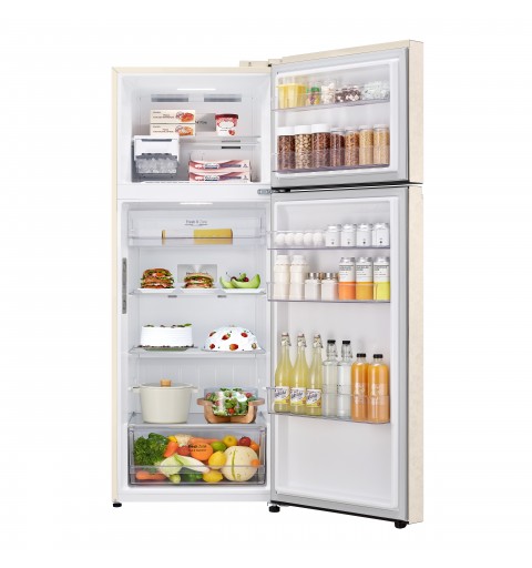 LG GTBV44SEBKD fridge-freezer Freestanding 461 L E Beige