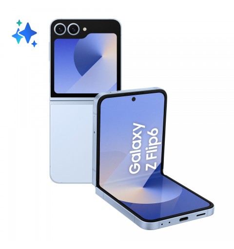 Samsung Galaxy Z Flip6 Smartphone AI, 512GB, RAM 12GB, Display 3,4" SAMOLED 6,7" Dynamic AMOLED 2X, Blue