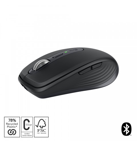 Logitech MX Anywhere 3S Maus Büro rechts RF Wireless + Bluetooth Laser 8000 DPI