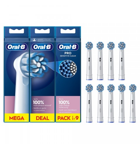 Oral-B Testine Di Ricambio Pro Sensitive Clean, Confezione Da 9 Testine