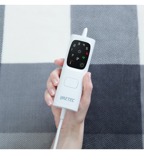 Imetec 16715 Manta eléctrica 150 W Gris Poliéster, Terciopelo