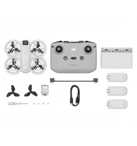 DJI Neo Fly More Combo 4 Rotoren Quadrocopter 12 MP 3840 x 2880 Pixel 1435 mAh Schwarz, Weiß