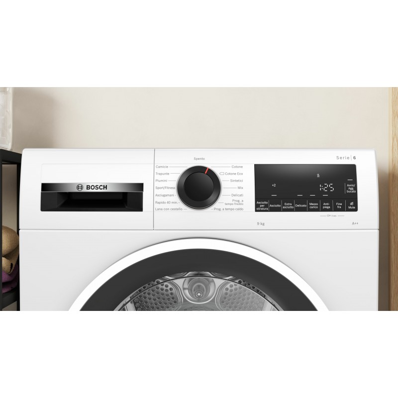 Bosch Serie 6 WQG24108IT secadora Independiente Carga frontal 9 kg A++ Blanco