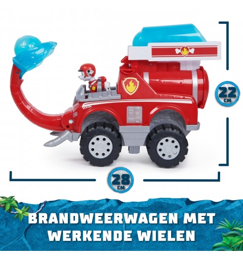 PAW Patrol Jungle Pups, Marshall Elephant Firetruck with Projectile Launcher, Toy Truck with Action Figure, Kids Toys for Boys