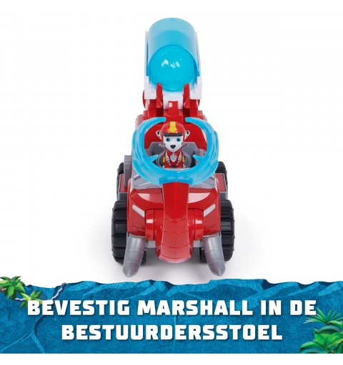 PAW Patrol Jungle Pups, Deluxe Elephant Vehicle de Marshall con lanzador de proyectiles, camión de juguete con figura de