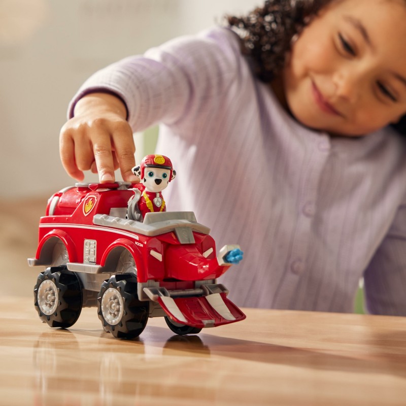 PAW Patrol Jungle Pups, Deluxe Elephant Vehicle de Marshall, camión de juguete con figura de acción coleccionable, juguetes