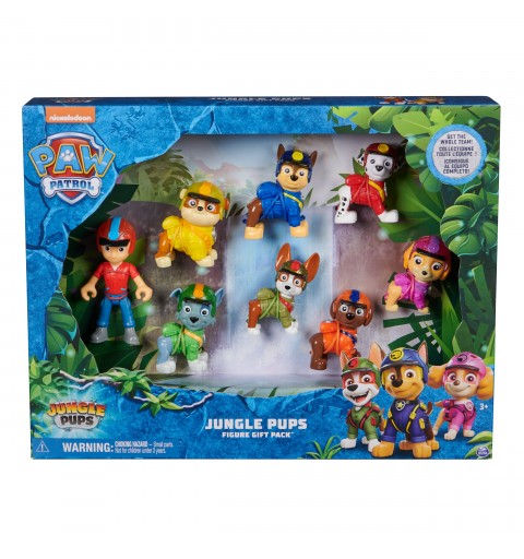 PAW Patrol - Pat Patrouille - Multipack 8 Figurines Jungle Pups - Figurine Pat Patrouille À Collectionner - Thème Jungle Pat