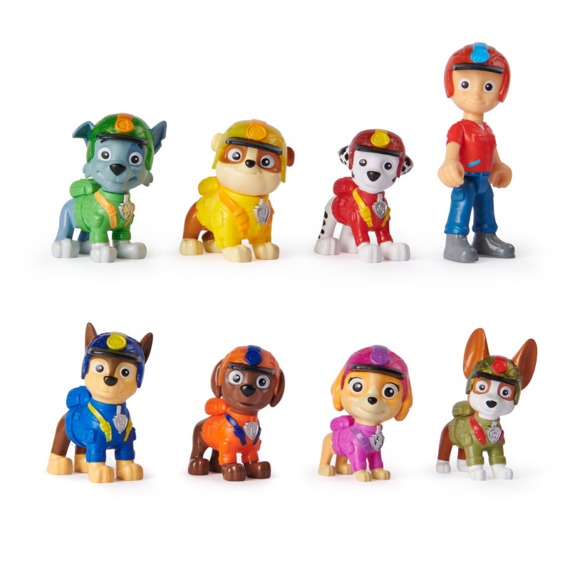 PAW Patrol - Pat Patrouille - Multipack 8 Figurines Jungle Pups - Figurine Pat Patrouille À Collectionner - Thème Jungle Pat