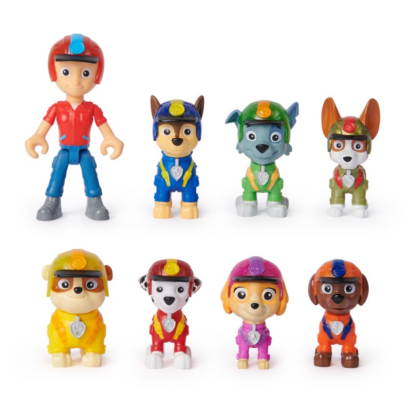 PAW Patrol - Pat Patrouille - Multipack 8 Figurines Jungle Pups - Figurine Pat Patrouille À Collectionner - Thème Jungle Pat