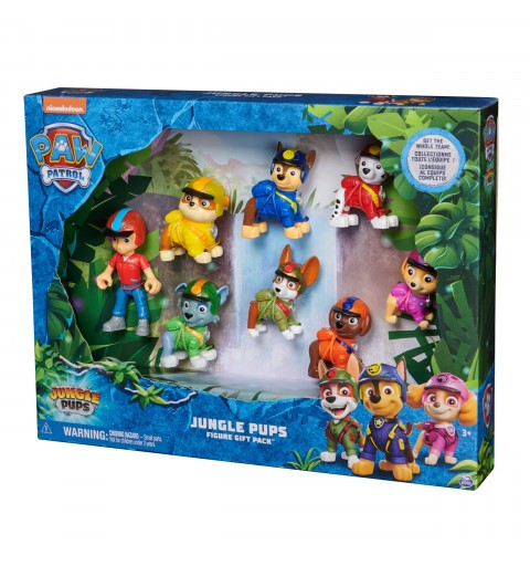 PAW Patrol Figure Gift Pack de Jungle Pups, con 8 figuras de juguete coleccionables, juguetes para niños y niñas a partir de