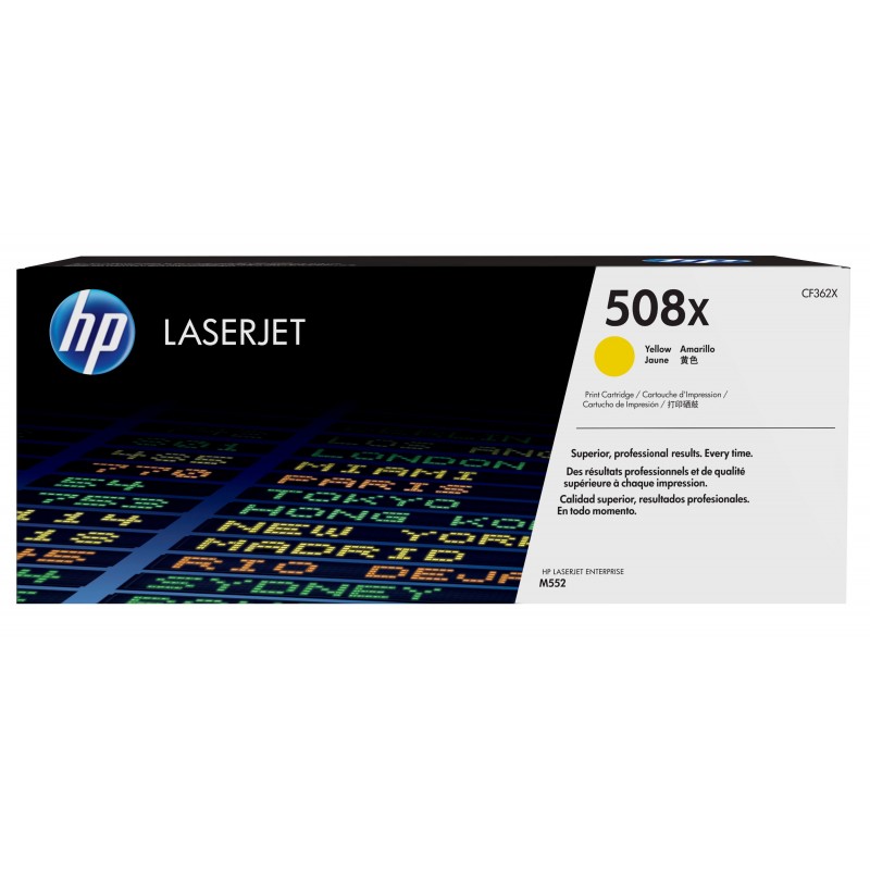 HP Cartucho de tóner original LaserJet 508X amarillo de alta capacidad