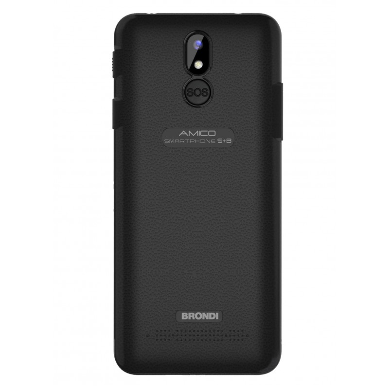 Brondi Amico Smartphone S+B Nero 14,5 cm (5.7") Doppia SIM Android 12 Go edition 4G USB tipo-C 2 GB 16 GB 2800 mAh