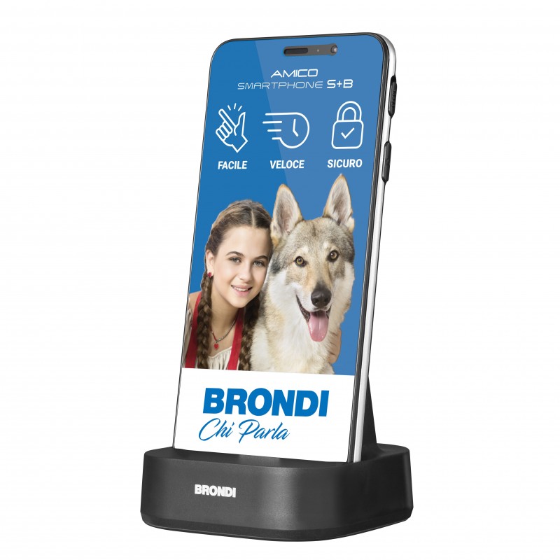 Brondi Amico Smartphone S+B Nero 14,5 cm (5.7") Doppia SIM Android 12 Go edition 4G USB tipo-C 2 GB 16 GB 2800 mAh