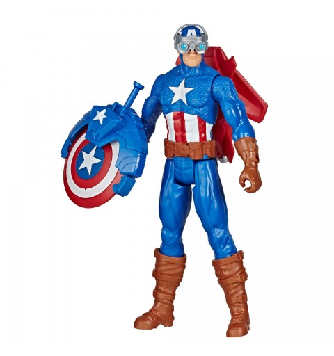 Marvel Avengers Titan Hero Captain America Blast Gear 30cm with Launcher, 2 Accessories and Projectile