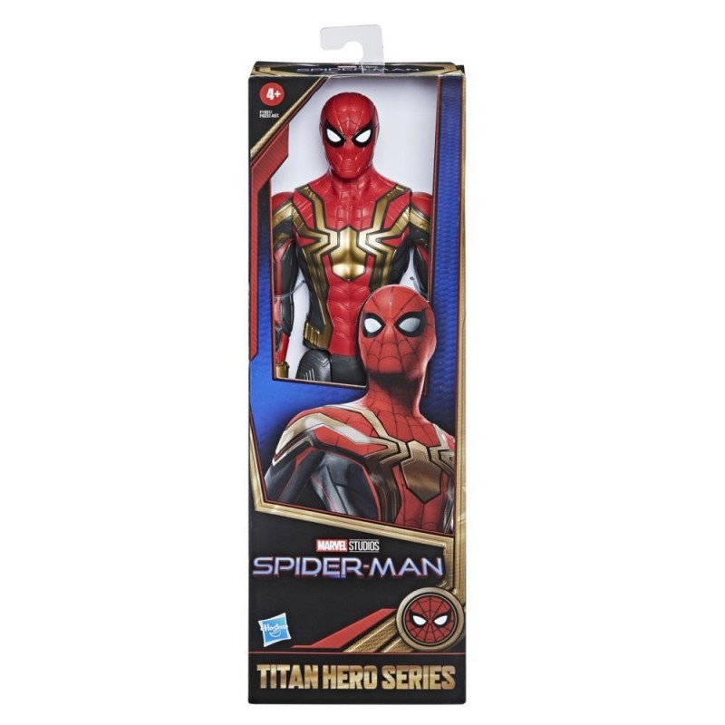 Marvel Spider-Man Spider-Man - Spider-Man con armatura integrale Iron Spider, action figure da 30 cm Titan Hero Series,