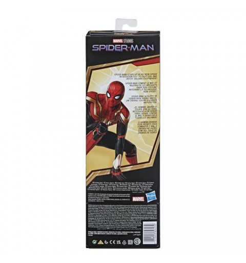 Marvel Spider-Man Spider-Man - Spider-Man con armatura integrale Iron Spider, action figure da 30 cm Titan Hero Series,