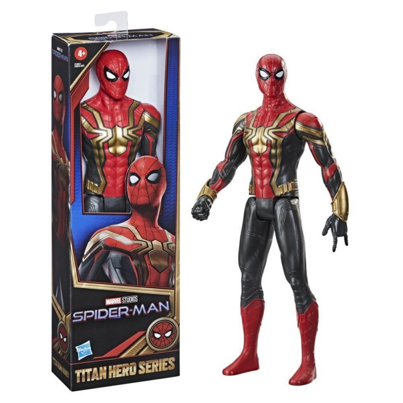 Marvel Spider-Man Spider-Man - Spider-Man con armatura integrale Iron Spider, action figure da 30 cm Titan Hero Series,