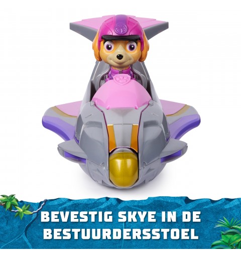 PAW Patrol Jungle Pups, Falcon Vehicle de Skye, jet de juguete con figura de acción coleccionable, juguetes para niños y niñas