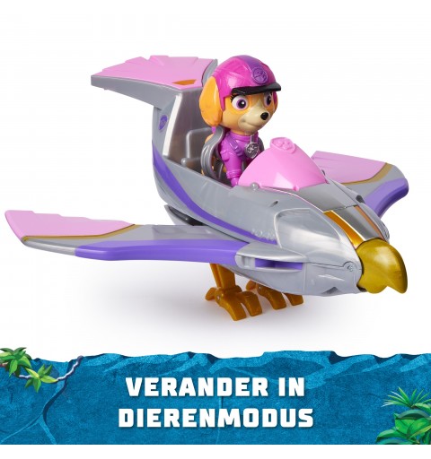 PAW Patrol Jungle Pups, Falcon Vehicle de Skye, jet de juguete con figura de acción coleccionable, juguetes para niños y niñas