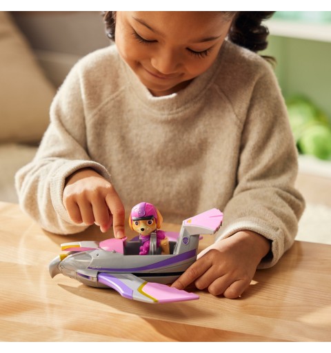 PAW Patrol Jungle Pups, Falcon Vehicle von Skye, Spielzeug-Jet mit Actionfigur zum Sammeln, Kinderspielzeug für Jungen und