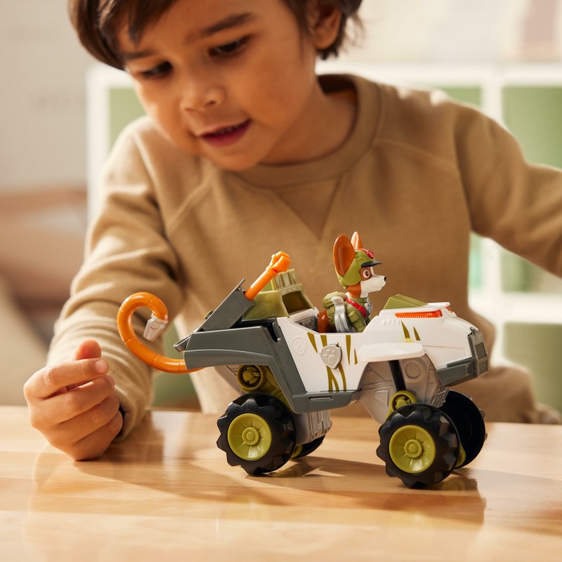 PAW Patrol Jungle Pups, Monkey Vehicle von Tracker, Spielzeugtruck mit Actionfigur zum Sammeln, Kinderspielzeug für Jungen und