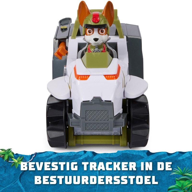 PAW Patrol Jungle Pups, Monkey Vehicle de Tracker, camión de juguete con figura de acción coleccionable, juguetes para niños y