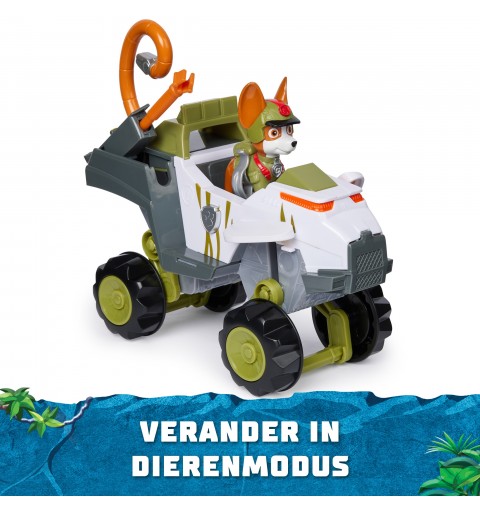 PAW Patrol Jungle Pups, Monkey Vehicle de Tracker, camión de juguete con figura de acción coleccionable, juguetes para niños y