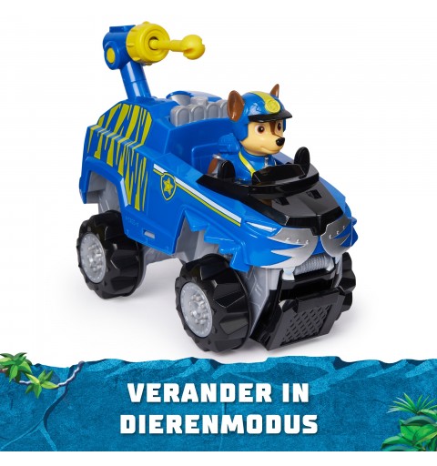 PAW Patrol Jungle Pups, Tiger Vehicle de Chase, vehículo de juguete con figura de acción coleccionable, juguetes para niños y