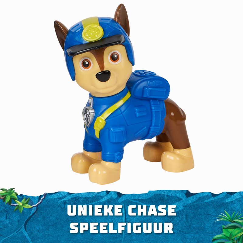 PAW Patrol Jungle Pups, Tiger Vehicle de Chase, vehículo de juguete con figura de acción coleccionable, juguetes para niños y