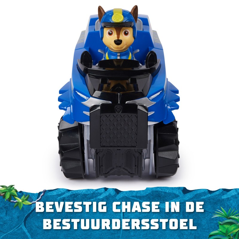 PAW Patrol Jungle Pups, Tiger Vehicle de Chase, vehículo de juguete con figura de acción coleccionable, juguetes para niños y