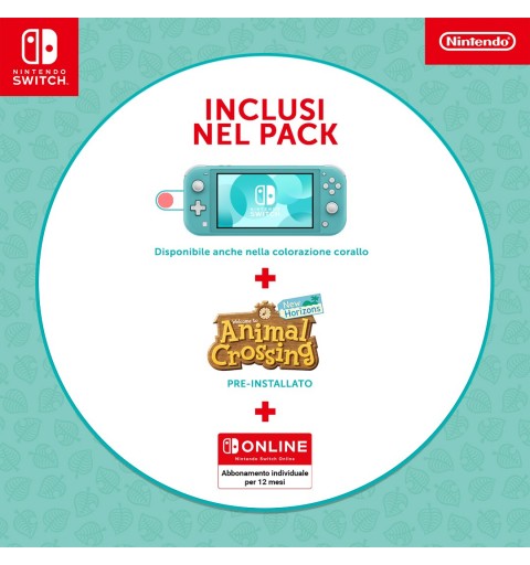 Nintendo Switch Lite ed. speciale ACNH+NSO 12m