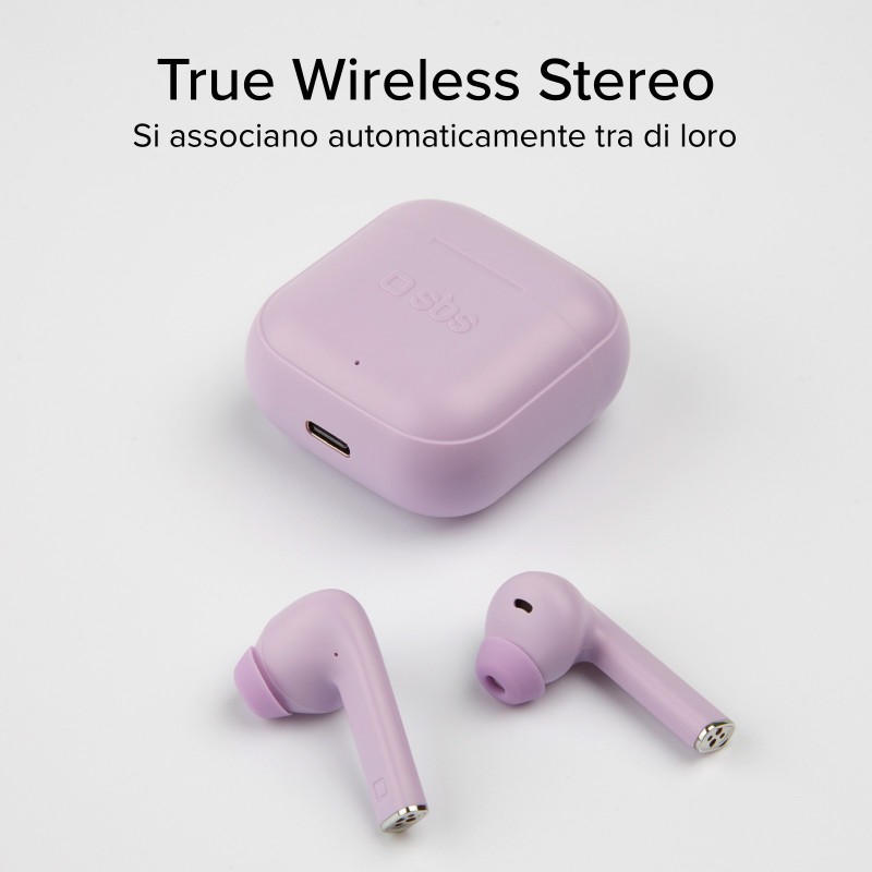 SBS Beat Free Headset True Wireless Stereo (TWS) In-ear Calls Music Sport Everyday Bluetooth Purple