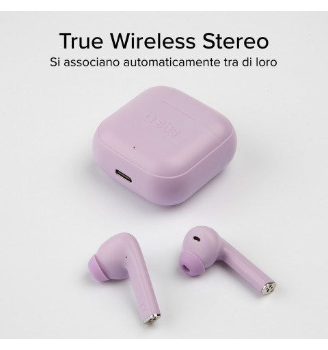 SBS Beat Free Auricolare True Wireless Stereo (TWS) In-ear Chiamate Musica Sport Tutti i giorni Bluetooth Viola