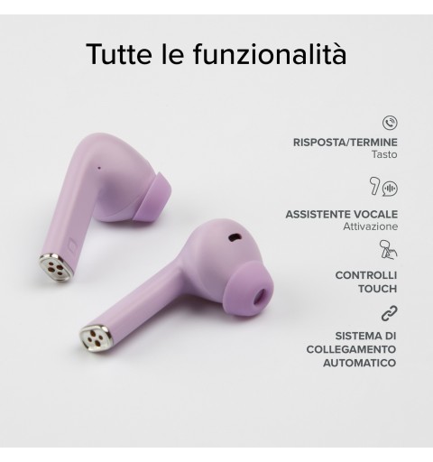 SBS Beat Free Headset True Wireless Stereo (TWS) In-ear Calls Music Sport Everyday Bluetooth Purple